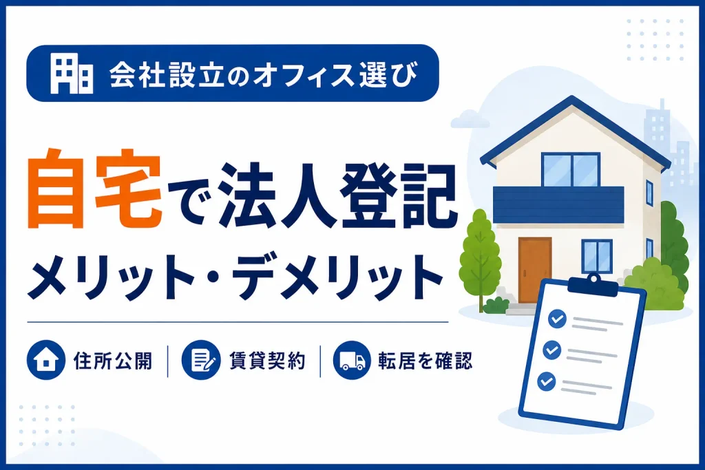自宅で法人登記するメリット・デメリット｜住所公開・賃貸契約・移転まで確認